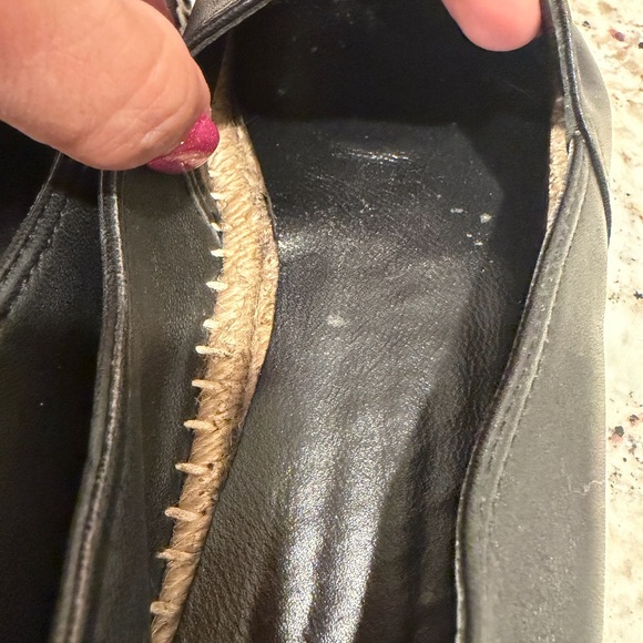 Saint Laurent Black Leather Espadrilles - Picture 9 of 13